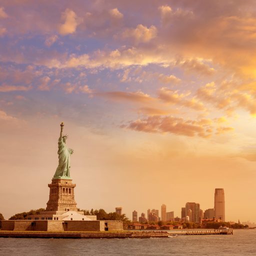 Statue of Liberty New York Manhattan background USA US